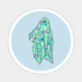 Groovy Ghost Retro Floral Magnet